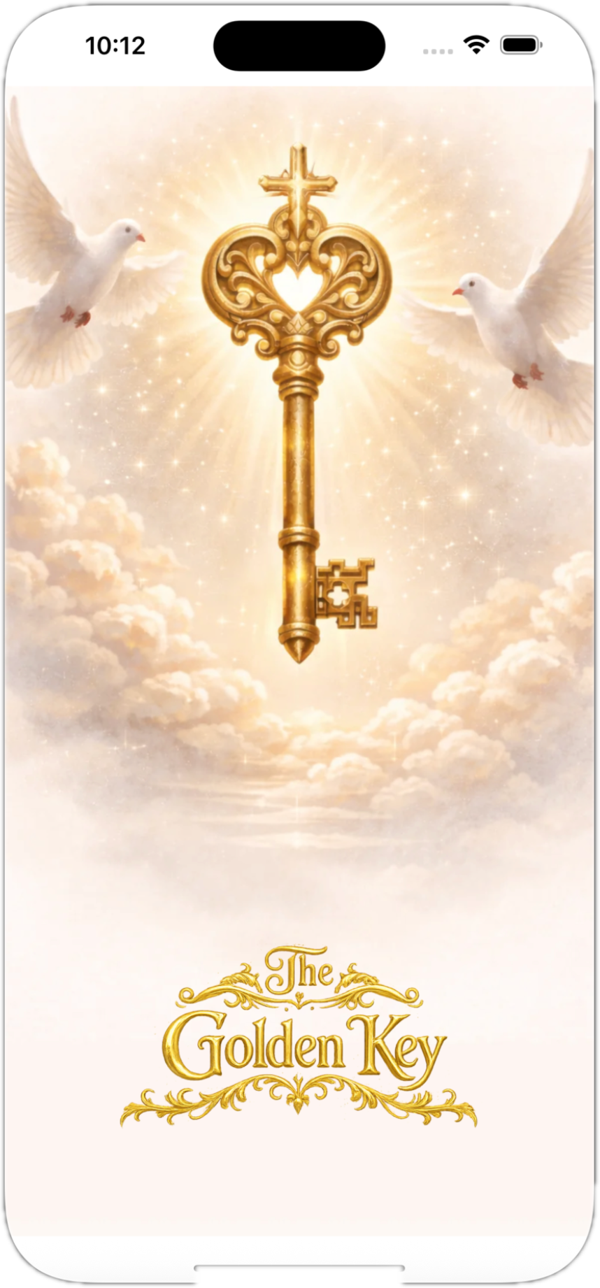The Golden Key app screen